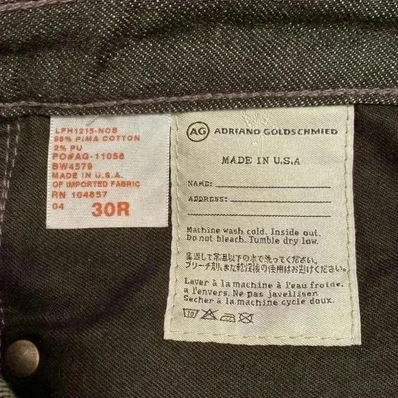 Adriano Goldschmied Mid-Rise Angel Boot Fit Dark Wash Denim Jeans in Size 10-12. - Picture 9 of 14